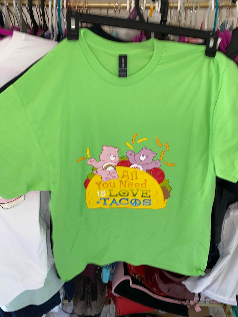 Kids Green 'All You Need Is Love & Tacos' Graphic Tee